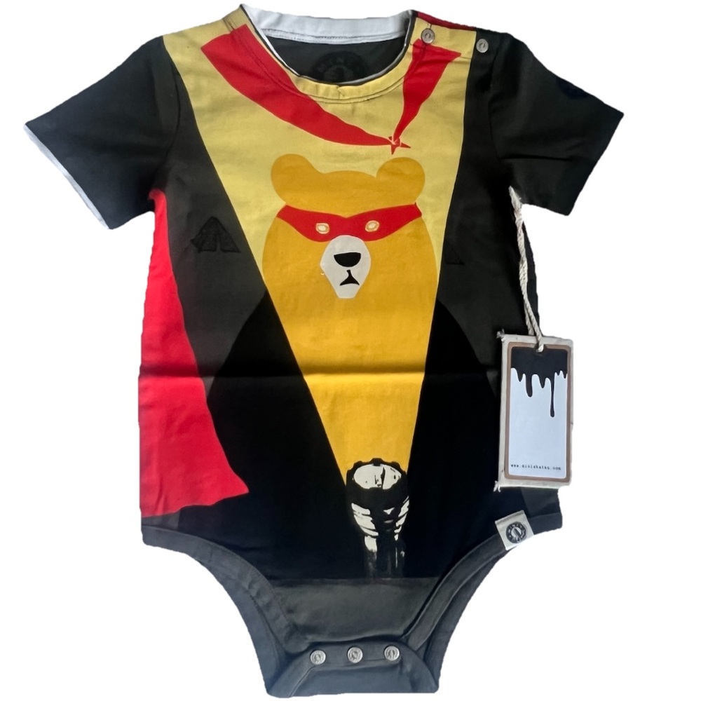 NWT Mini Shatsu Super Camper Bodysuit Baby Boy 18m Colorblock Bear Bandit
